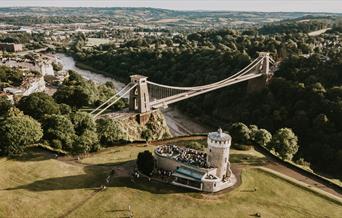 Clifton Observatory and Clifton Suspension Bridge
