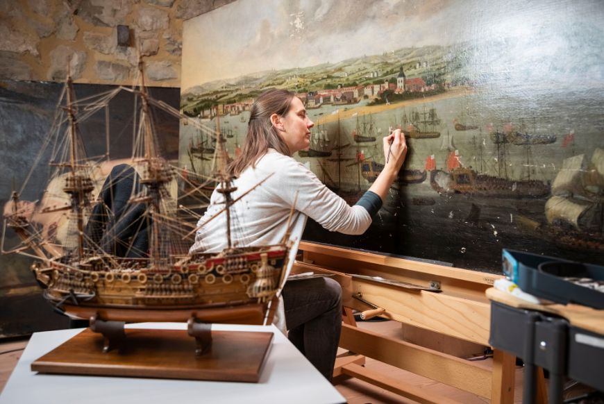Dyrham Park painting restoration