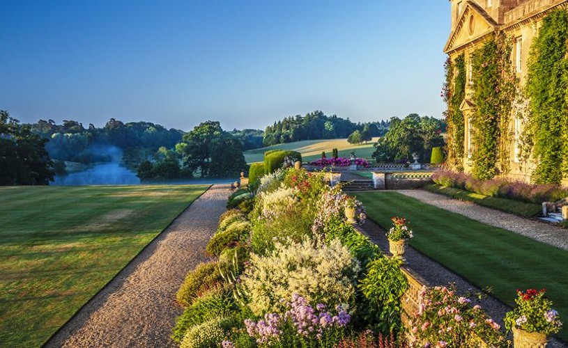 Flower bed and grounds at Bowood Hotel