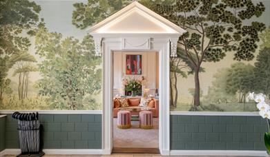 Interior of the lobby area at the Royal Crescent Hotel & Spa in Bath