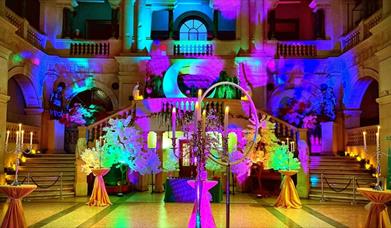 Christmas lights at the museum