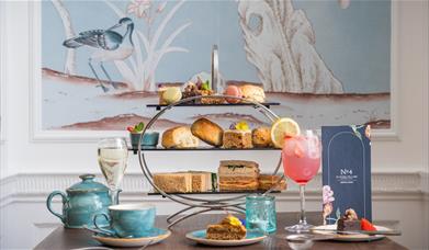 No 4 Clifton Village - afternoon tea. Afternoon tea on cake stand