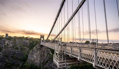 The historic iron chains of the Clifton Suspension Bridge