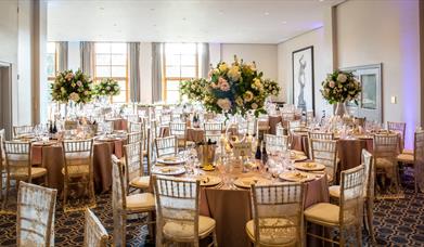 Decorated dining room at Bowood