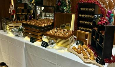 Christmas canapes at the Radisson Blu.