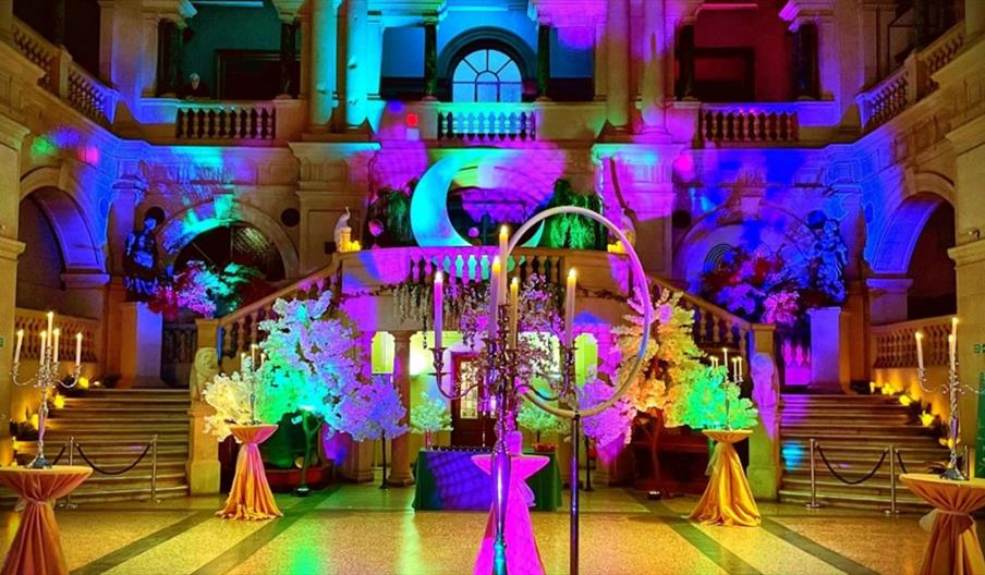 Christmas lights at the museum