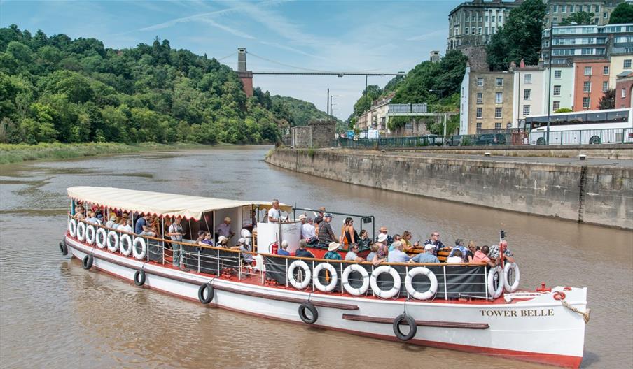 Tower Belle boat on Avon Gorge cruise in Bristol