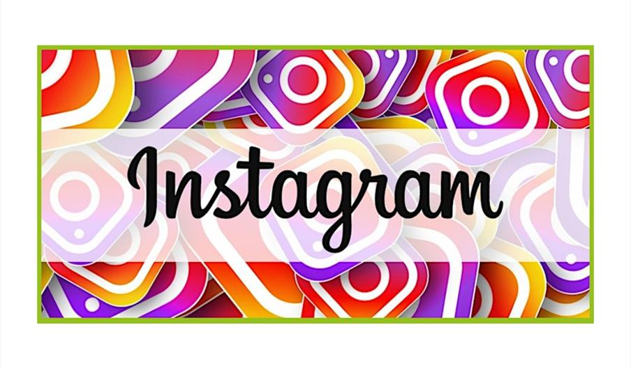 the word instagram in front of a collection of instagram logos