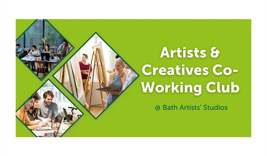 Graphic of people working in studios and collaborating