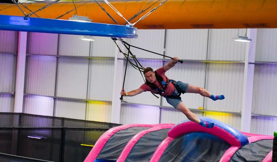 Man on Airglider at Airhop Bristol