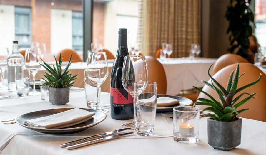 Tables set up for summer parties