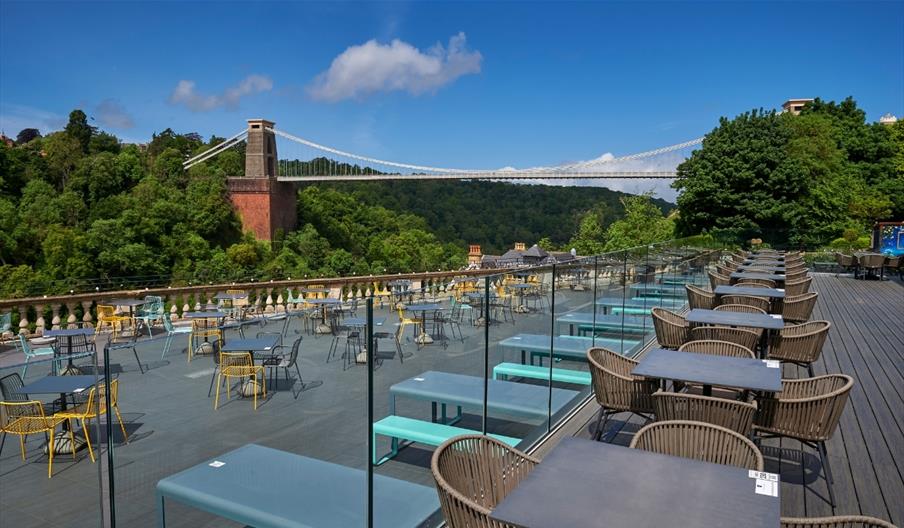 Avon Gorge terrace with bridge in background