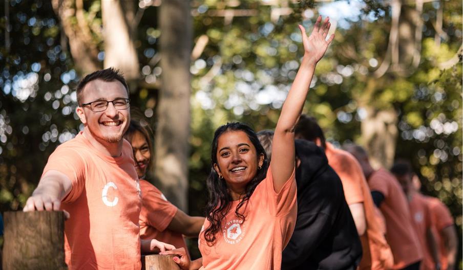 Mojo low ropes course with people