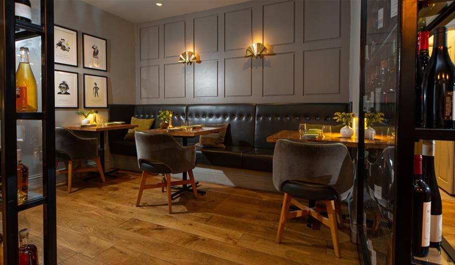 Interior of the Olive Tree Restaurant in Bath, Somerset