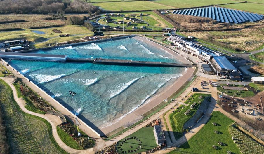 The Wave ariel shot of site