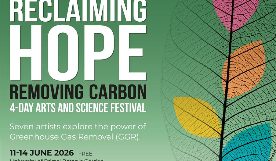 Flyer that displays all the event information for Reclaiming Hope, Removing Carbon