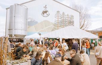 people enjoying seating outside