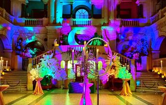 Christmas lights at the museum