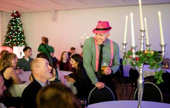 Guests at christmas party