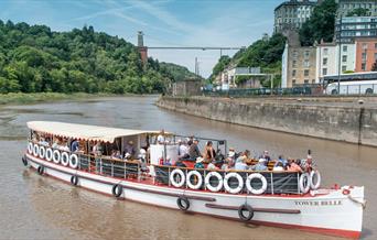 Tower Belle boat on Avon Gorge cruise in Bristol