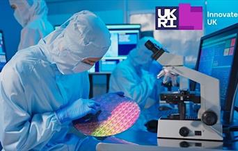 stock photo from UKRI of lab technicians