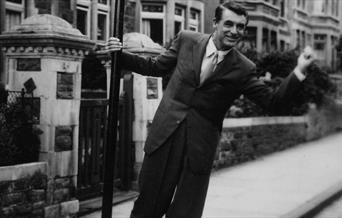 Cary Grant in Hughenden Road, the Bristol street where he was born. Credit Bristol Post