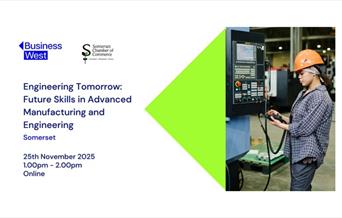 Infographic featuring the event name, the time, and location (online)