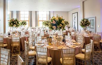 Decorated dining room at Bowood