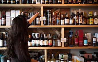 Spirited drinks shelves