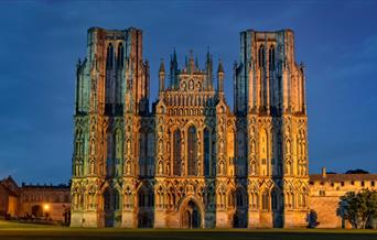 The West Front of Wells Cathedral in Somerset