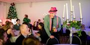 Guests at christmas party