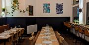 Supper club table set up