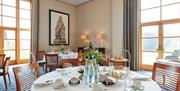 Table laid for afternoon tea