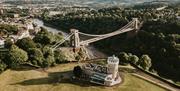 Clifton Observatory and Clifton Suspension Bridge