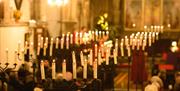 Candle light inside the Lord Mayors Chapel.