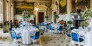 Badminton Estate North Hall Dinner set up