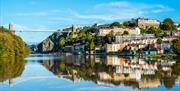 Clifton Suspension Bridge and river in Bristol, UK