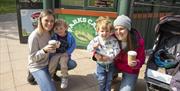 Families at Canford Park Kiosk