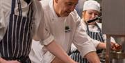Chef teaching students