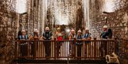 Group with construction hats