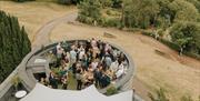People on terrace at Clifton Observatory