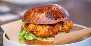 Fried chicken sandwich at The Granary