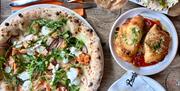 Pizza and calzone