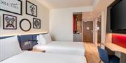 A twin room at Hampton by Hilton Hotel in Bath