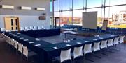Table setup at Gloucestershire County Cricket Club