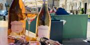 Bottle of wine and glass