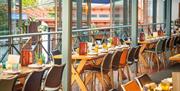 Tables and chairs at Bristol Lido