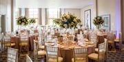 Decorated dining room at Bowood