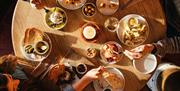 Plates of food on a table at the No.1 Harbourside restaurant in Bristol.