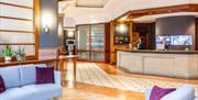 Novotel's reception area